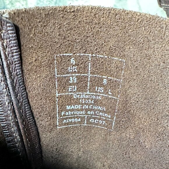 Dr. Martens Brown Leather Buckle Harness Biker Boots Tall Docs US 8 UK 6 - Picture 9 of 10